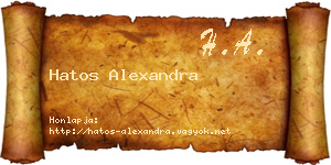 Hatos Alexandra névjegykártya