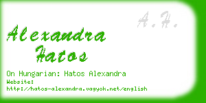 alexandra hatos business card